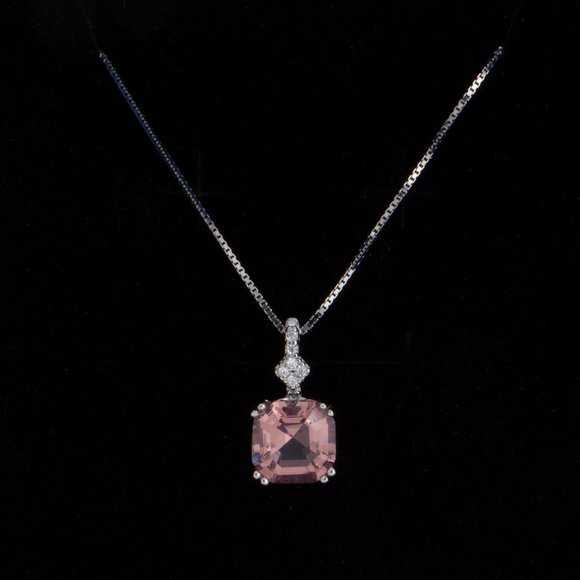 Genuine Natural Morganite Necklace - Picture 4 of 4